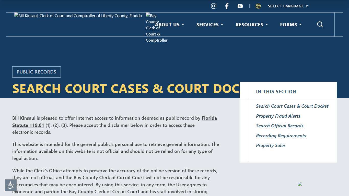 Search Court Cases & Court Docket Bay County Clerk of Court