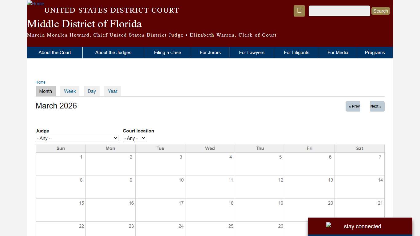 | Middle District of Florida United States District Court